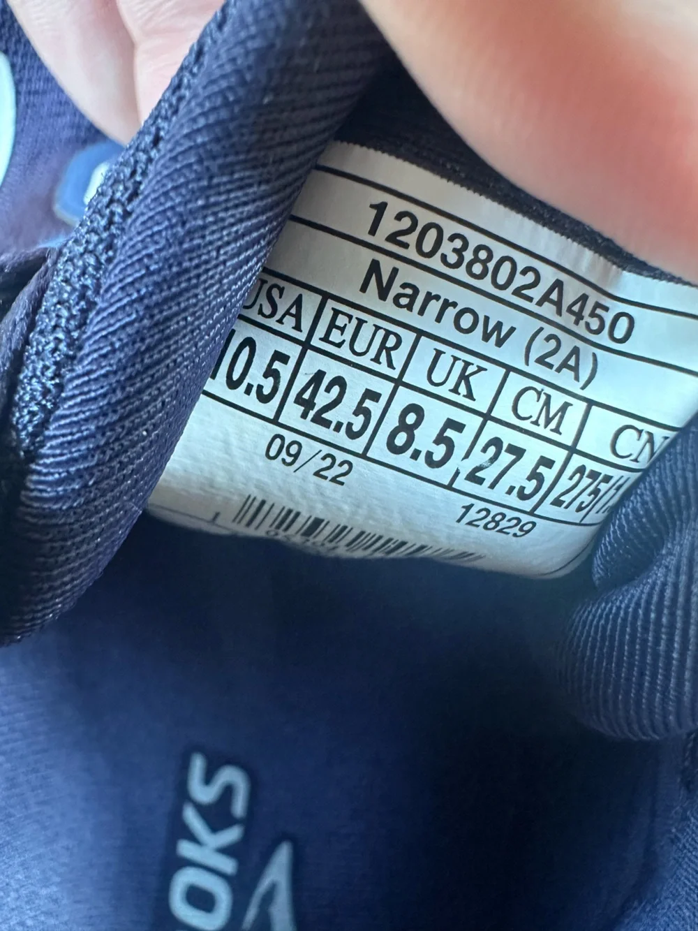 Brooks Ghost‎ 15 Running Shoes Navy Blue  Size 10.5 Narrow